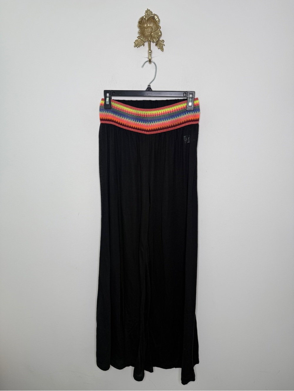Pitusa Black Wide Leg Pants